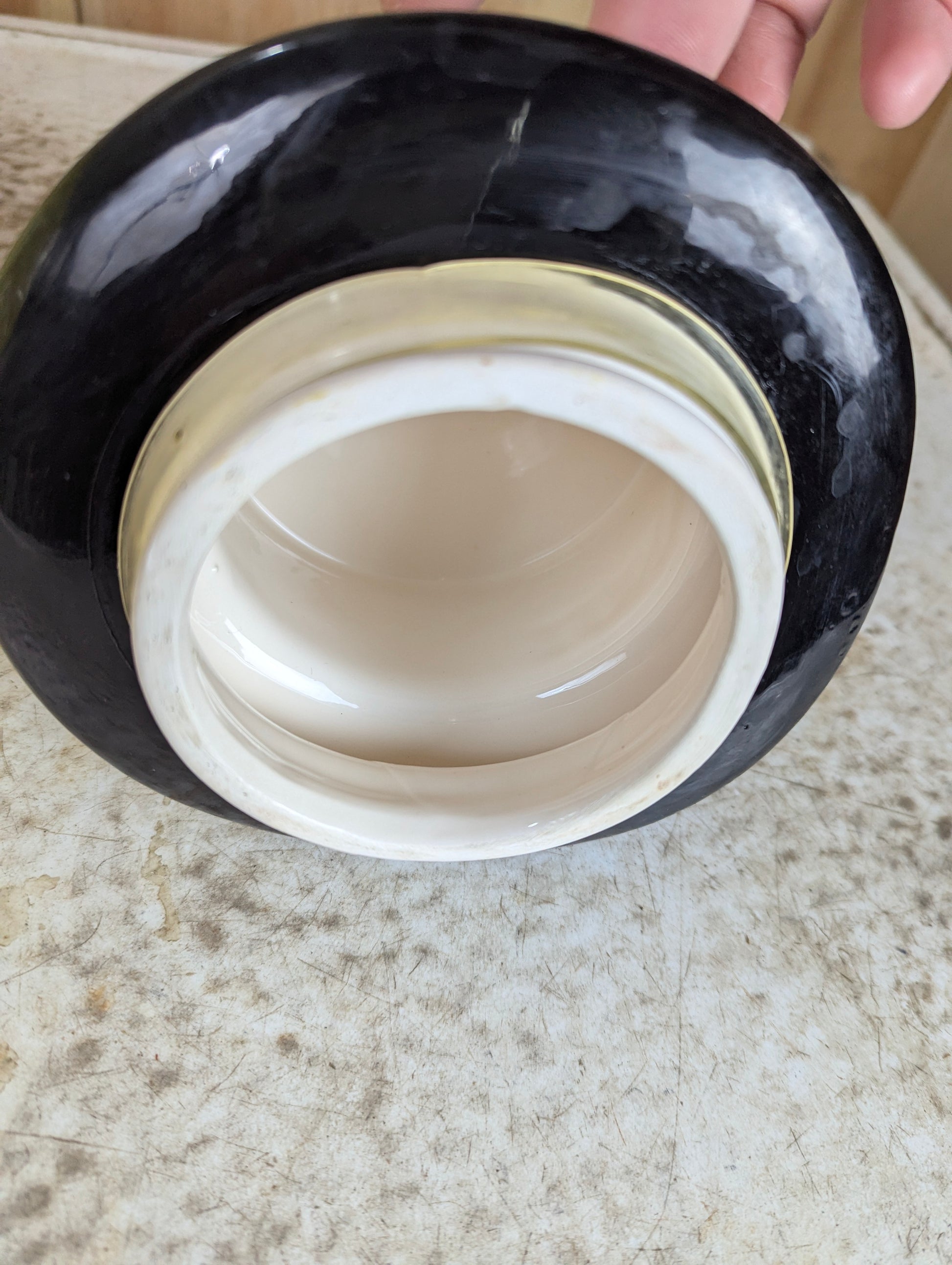 Mr. Peanut Cookie Jar- chipped rim - view 5