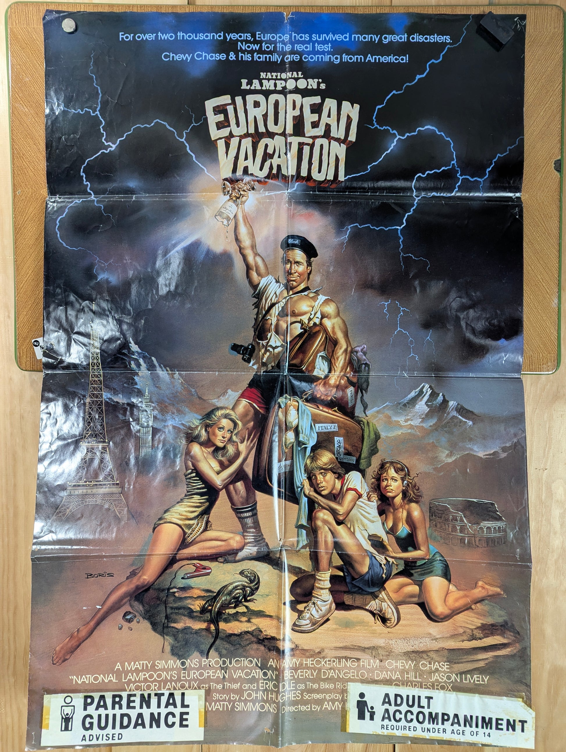 National Lampoon's European Vacation (1985) Original Folded One Sheet Movie Poster