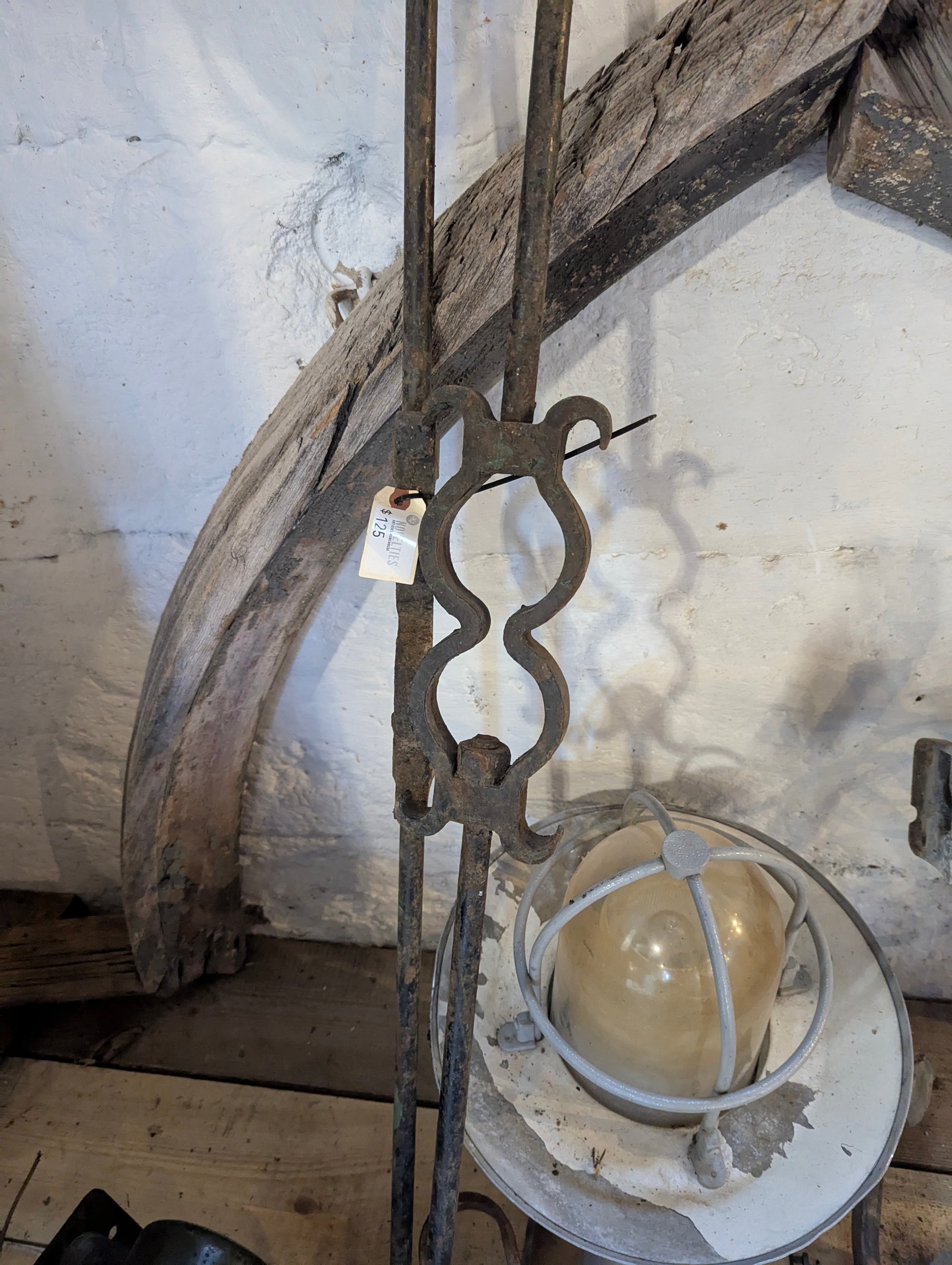 Pair of Antique Cast Iron Awning Poles