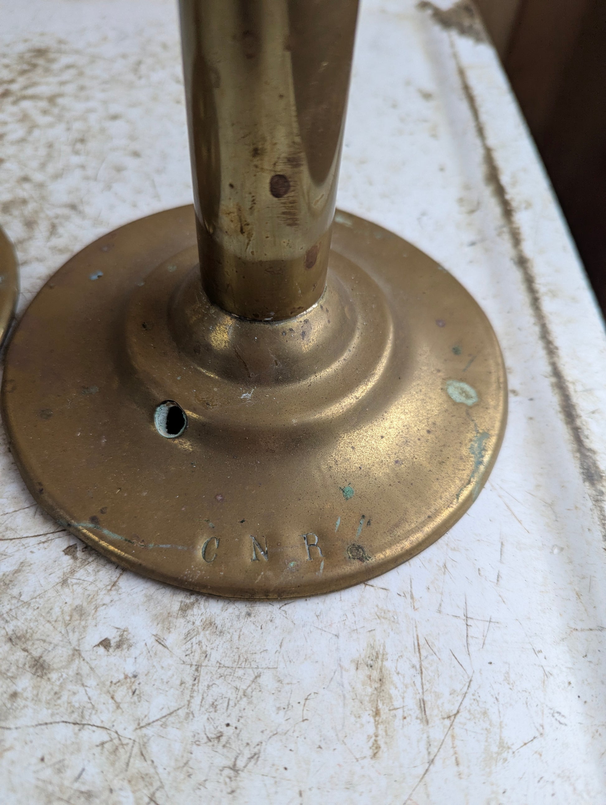 Pair of Antique HL Piper Montreal CNR Retrofitted Oil Lamps - view 4
