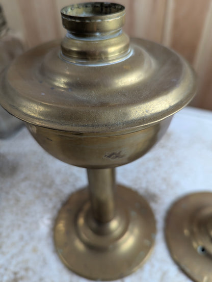Pair of Antique HL Piper Montreal CNR Retrofitted Oil Lamps - view 6