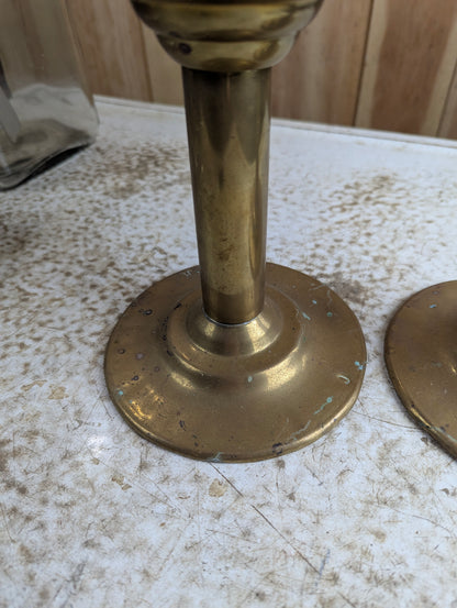 Pair of Antique HL Piper Montreal CNR Retrofitted Oil Lamps - view 7