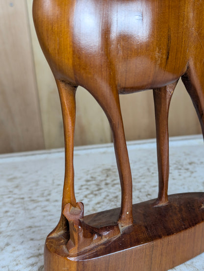 Pair of Besmo Co of Kenya Wooden Handcarved Teak Gazelle - view 4