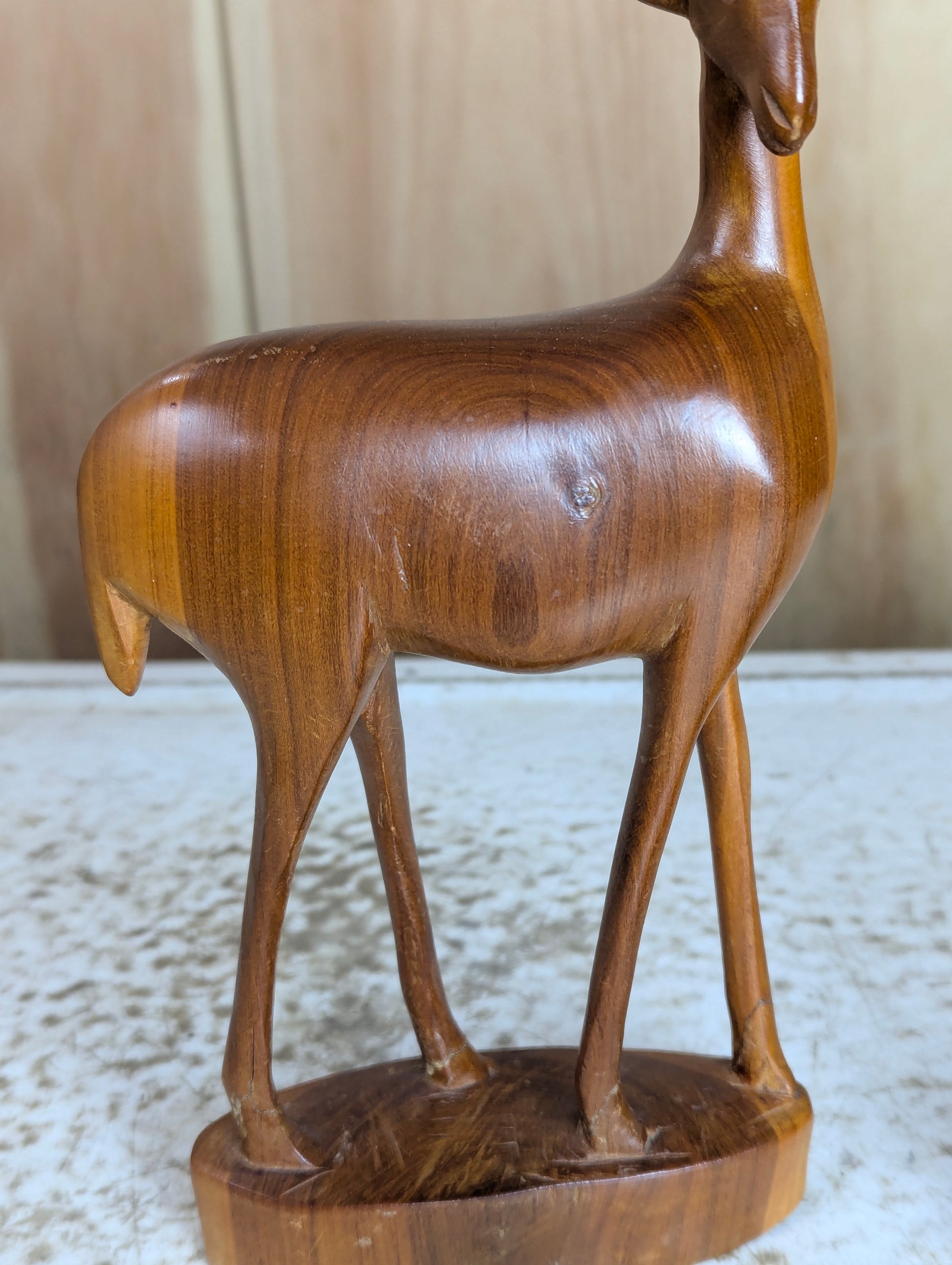 Pair of Besmo Co of Kenya Wooden Handcarved Teak Gazelle - view 6