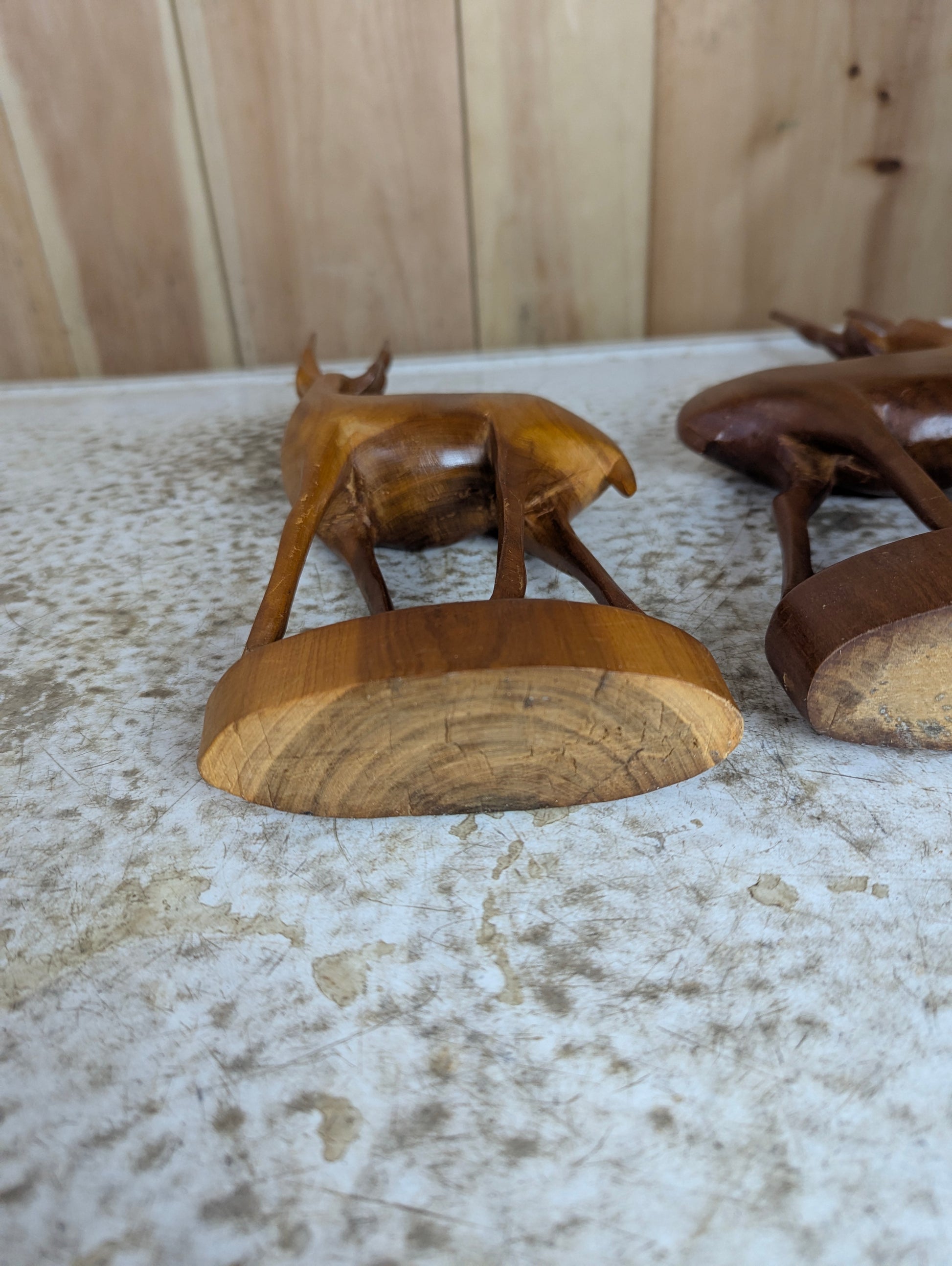 Pair of Besmo Co of Kenya Wooden Handcarved Teak Gazelle - view 9