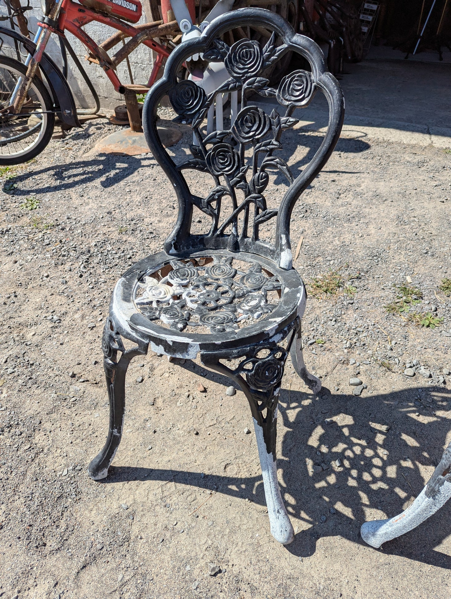 Pair of Cast Aluminum Bistro Chairs - view 2