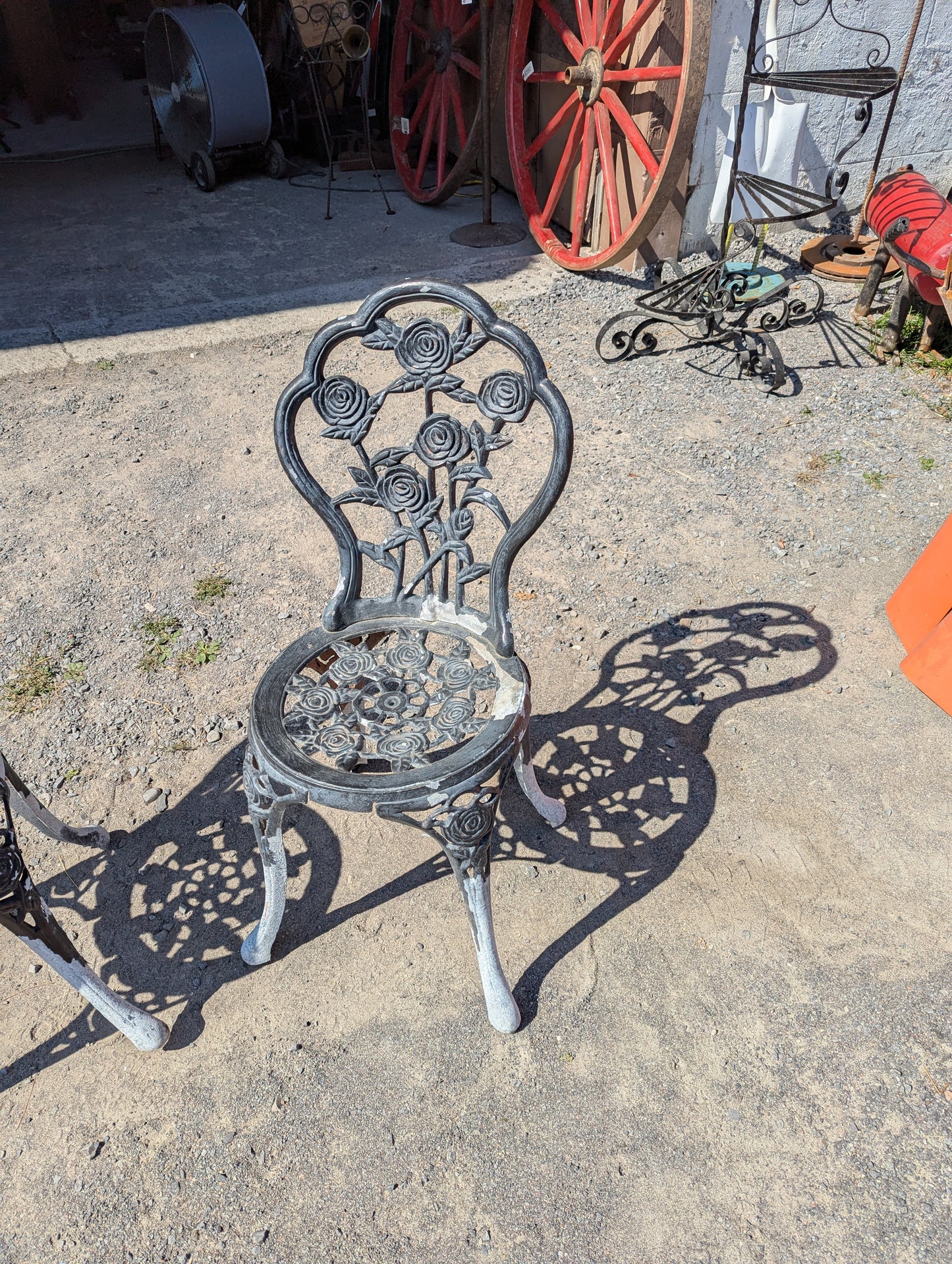 Pair of Cast Aluminum Bistro Chairs - view 3