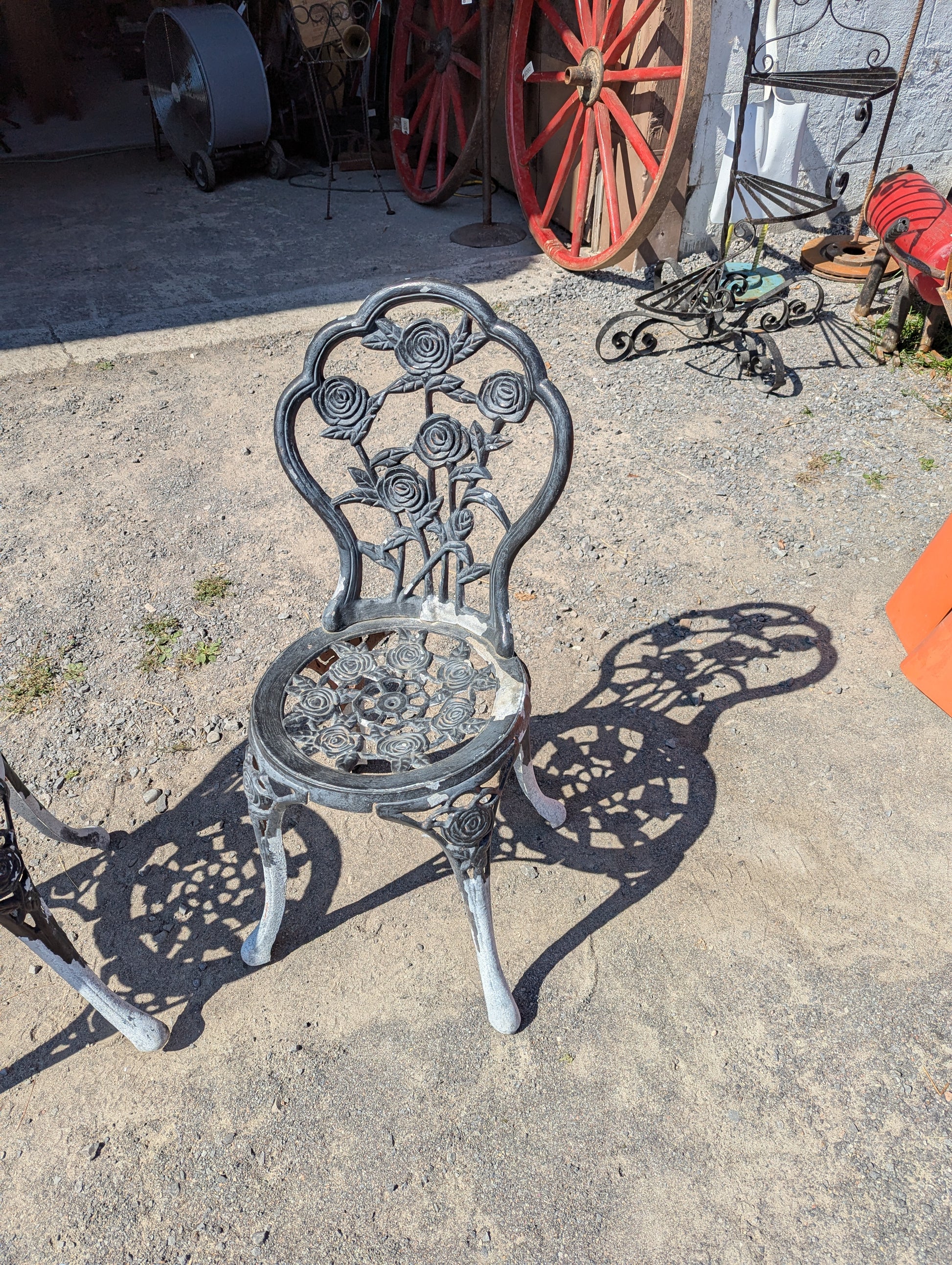 Pair of Cast Aluminum Bistro Chairs - view 3