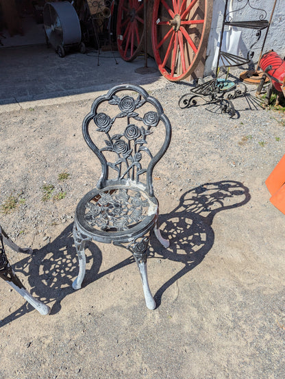 Pair of Cast Aluminum Bistro Chairs - view 3