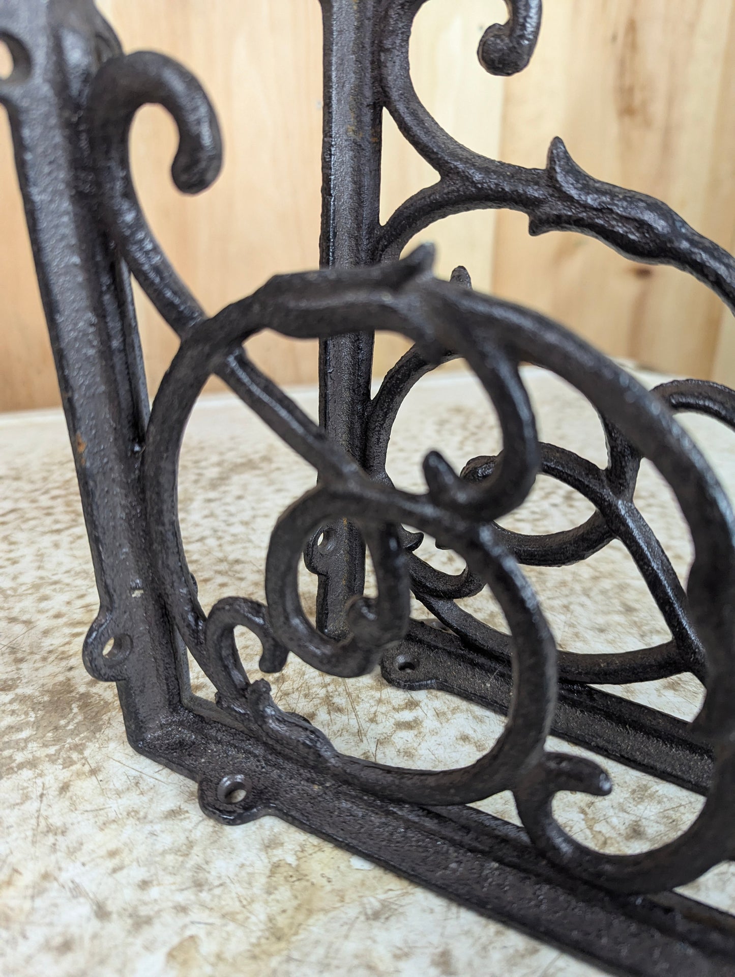 Pair of Cast Iron Shelf Brackets - view 3