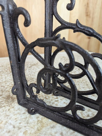 Pair of Cast Iron Shelf Brackets - view 3