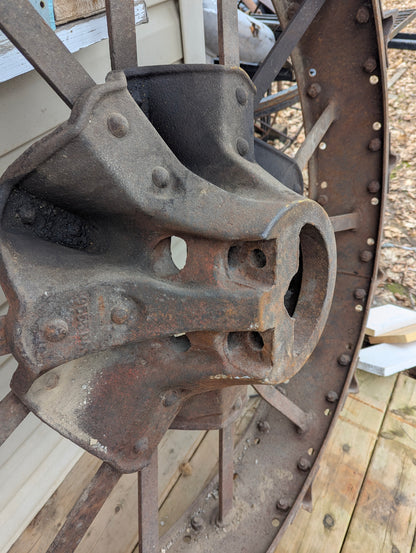 Pair of Farmall Model H Steel Rear Wheels - 50”x 8” - view 3