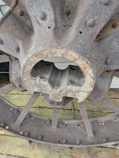 Pair of Farmall Model H Steel Rear Wheels - 50”x 8” - view 4