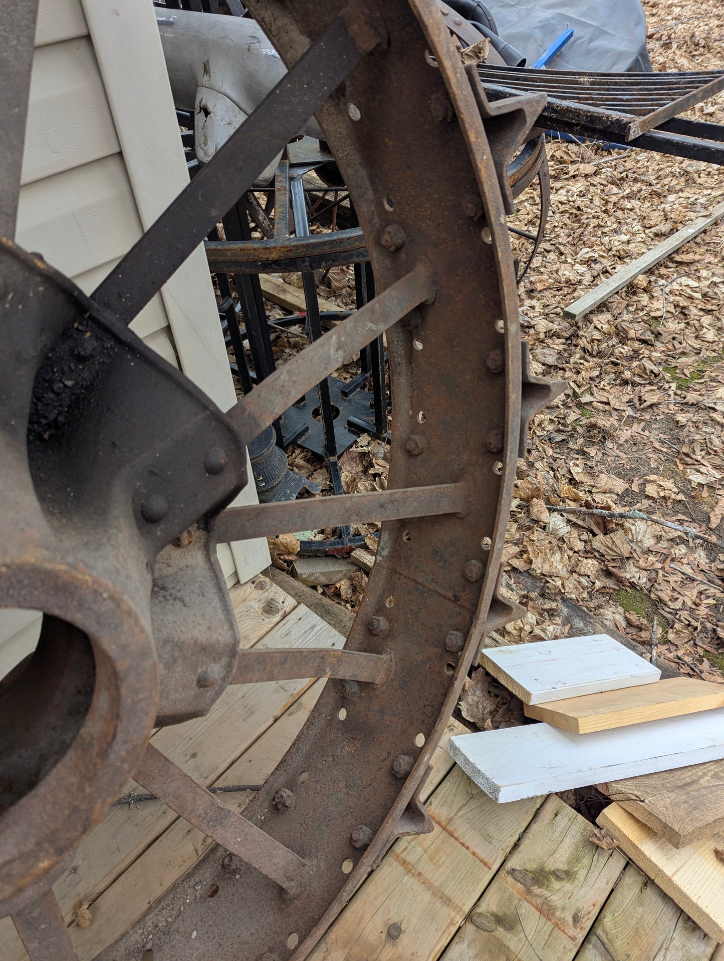 Pair of Farmall Model H Steel Rear Wheels - 50”x 8” - view 5