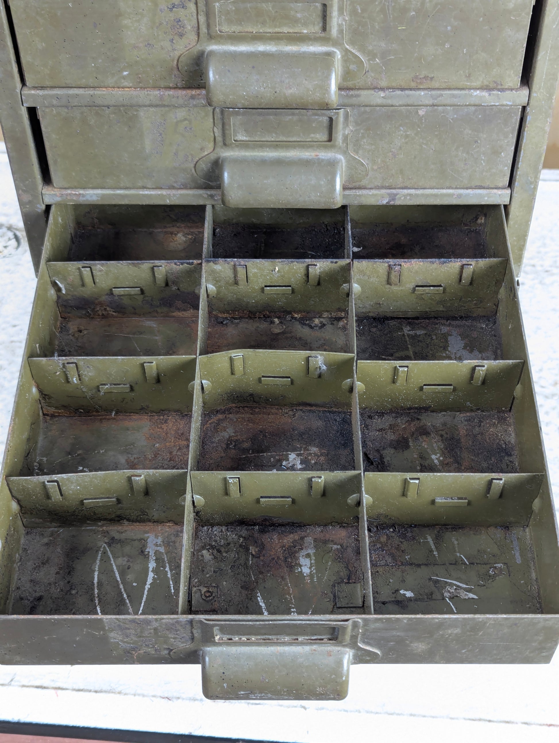 Pair of Metal Hardware Drawers - Missing One Drawer - view 4