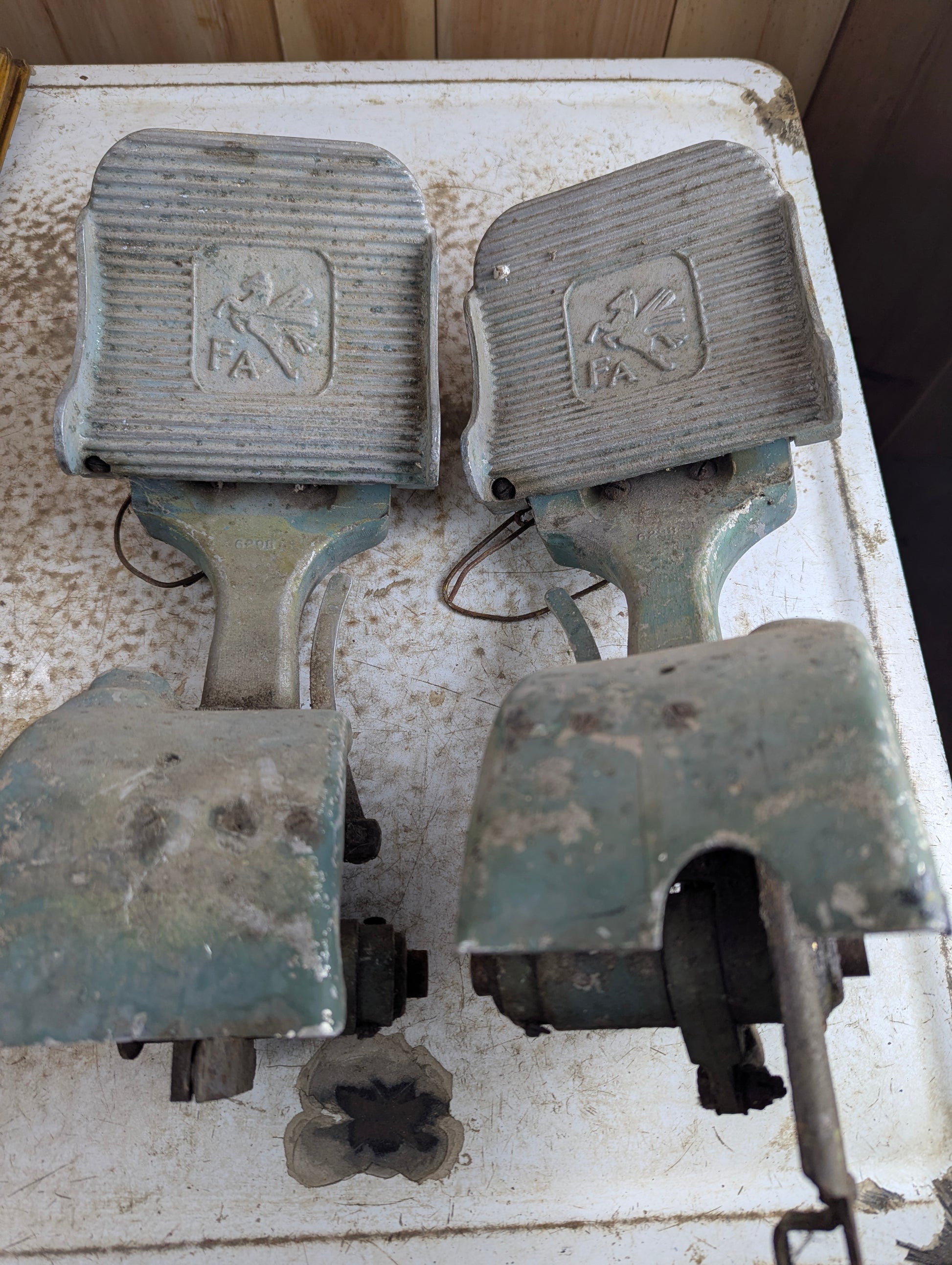 Pair of Military WW2 Fairchild PT-19 Airplane Rudder pedals