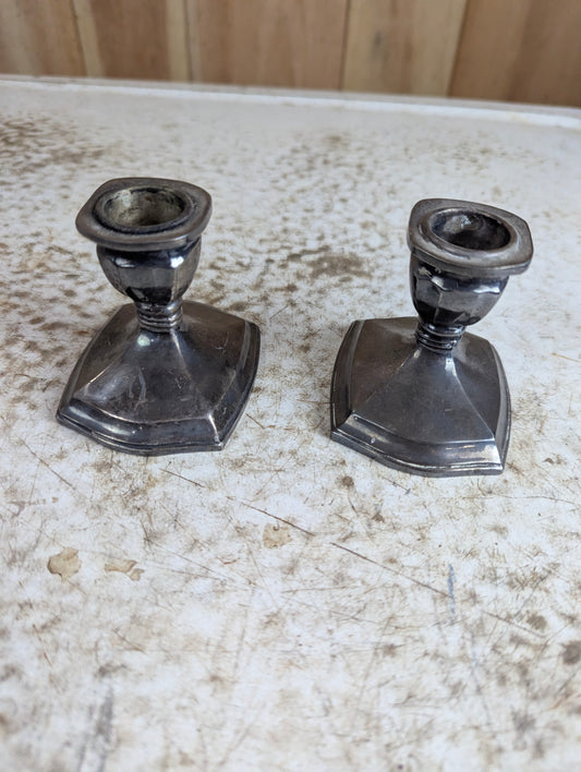 Pair of Silver Plated Candle Holders