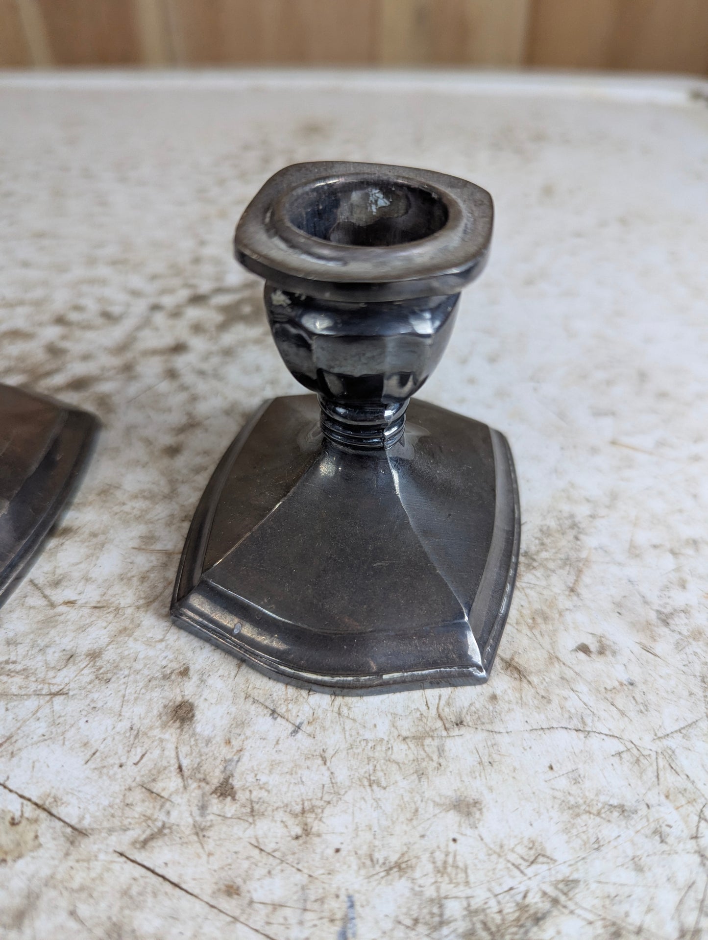 Pair of Silver Plated Candle Holders - view 2