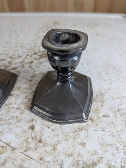 Pair of Silver Plated Candle Holders - view 2