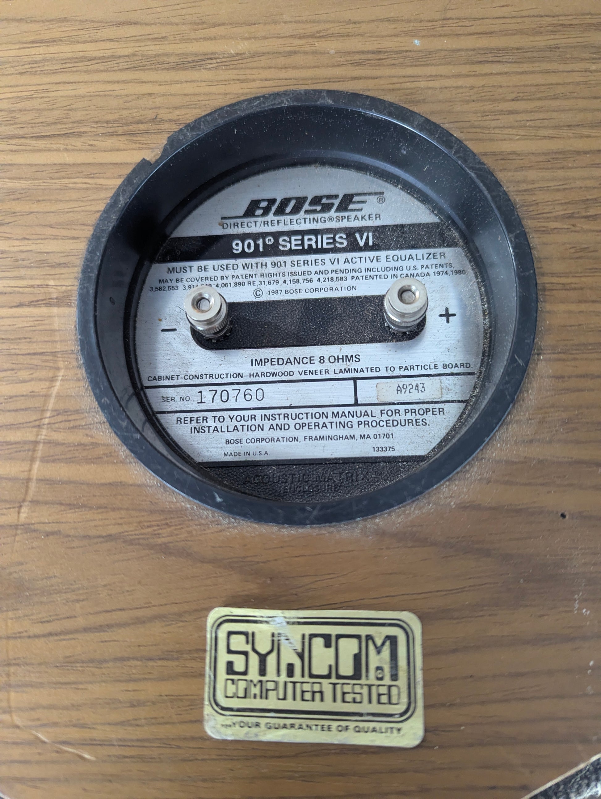Pair of Vintage Bose 901 Series VI Speakers with Equalizer - view 13
