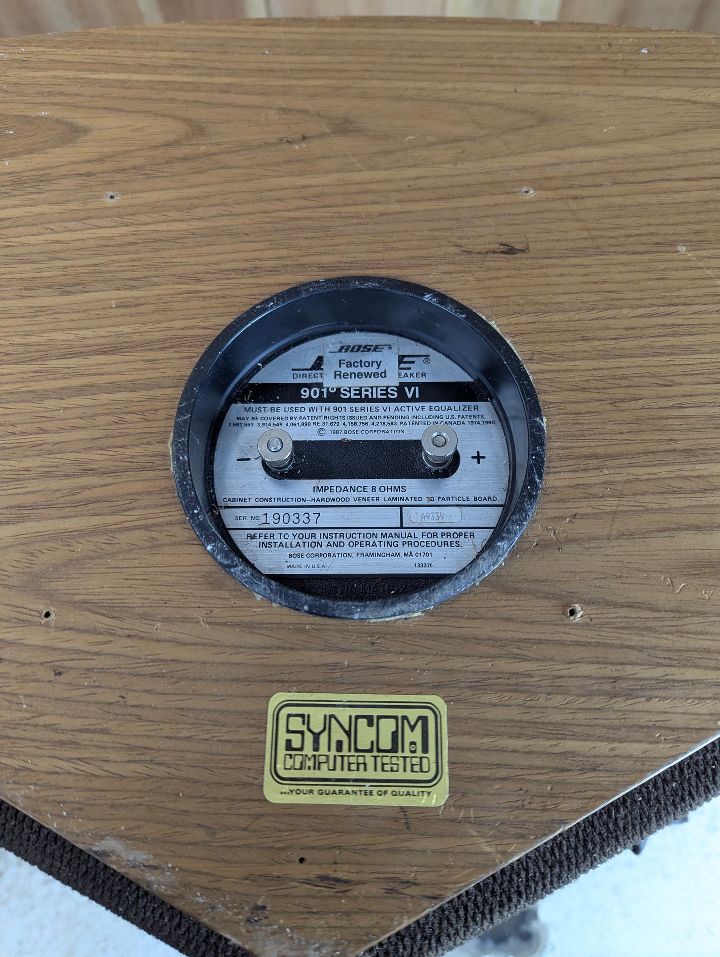 Pair of Vintage Bose 901 Series VI Speakers with Equalizer - view 14