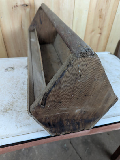 Primitive Rustic Handcrafted Wooden Tool Box - view 4