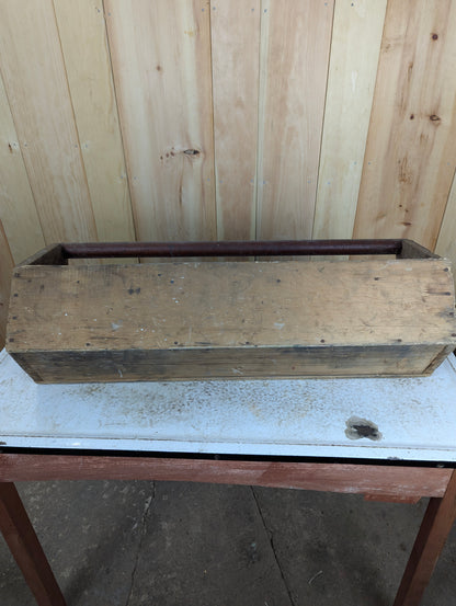 Primitive Rustic Handcrafted Wooden Tool Box - view 5