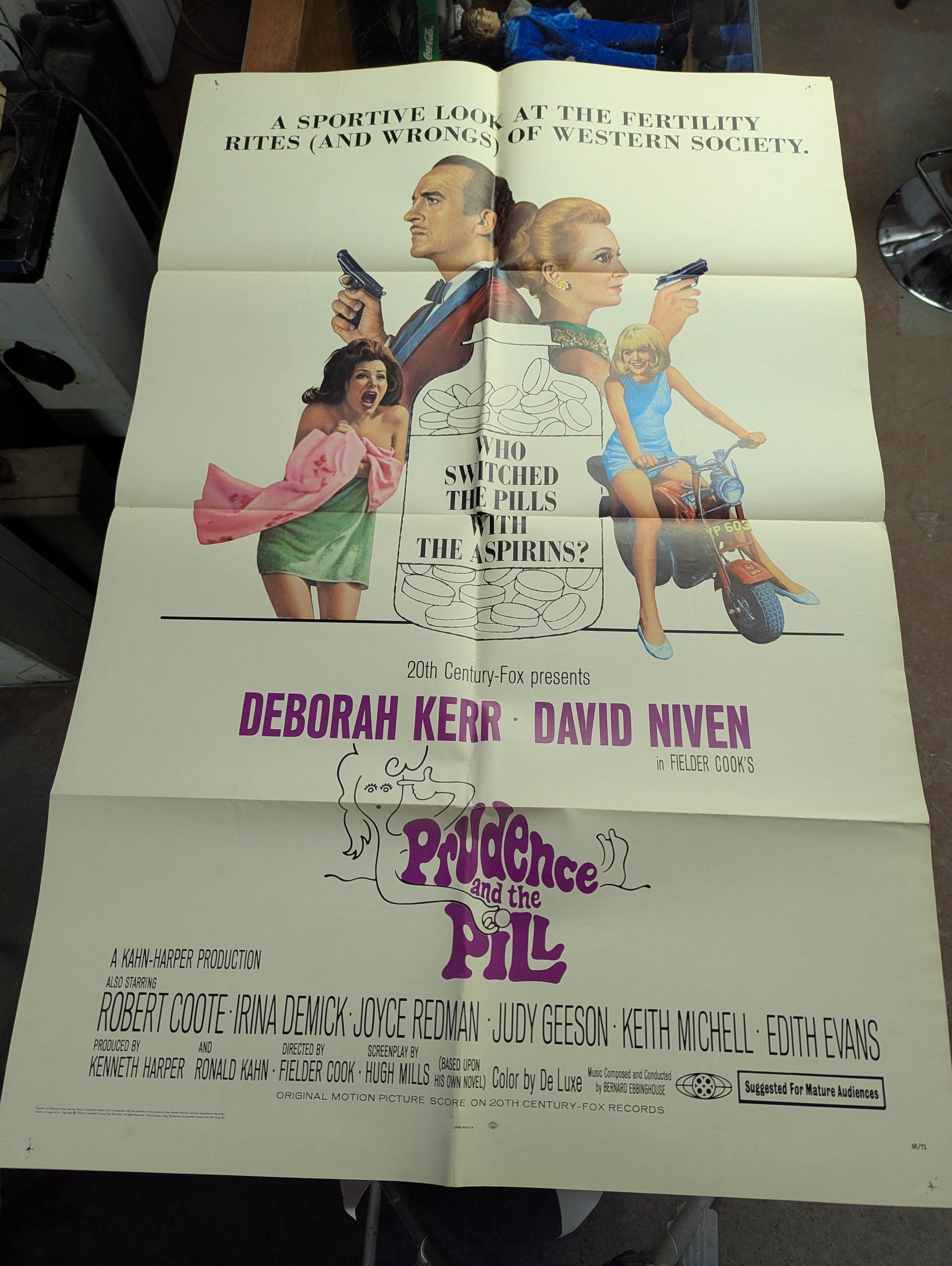 Prudence and the Pill (1968) Original Folded One Sheet Movie Poster