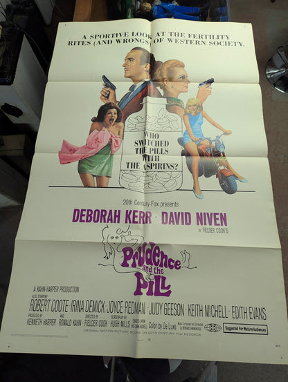 Prudence and the Pill (1968) Original Folded One Sheet Movie Poster