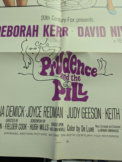 Prudence and the Pill (1968) Original Folded One Sheet Movie Poster - view 3