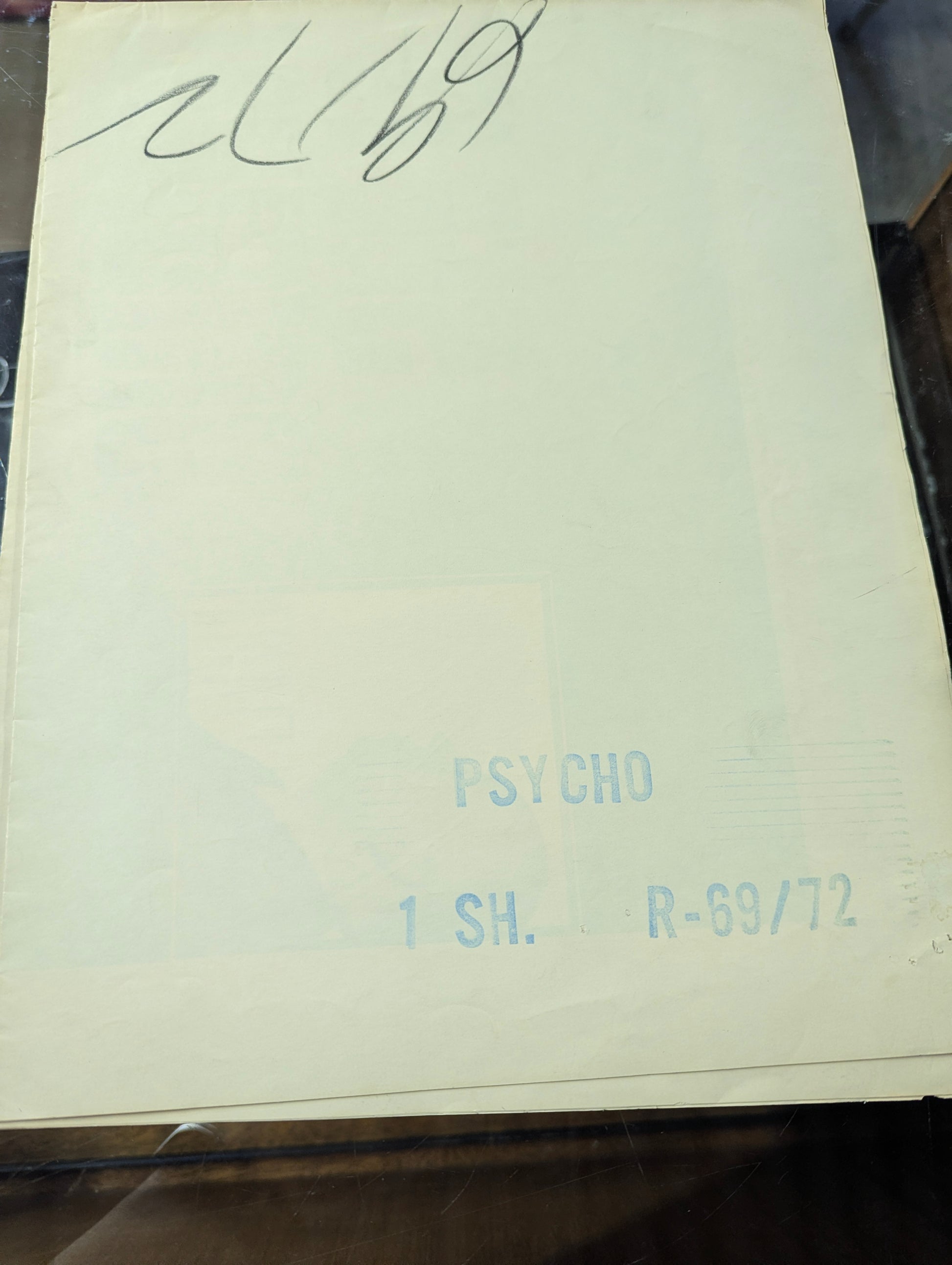 Psycho (Re-Release) (1969) Original Folded One Sheet Movie Poster - view 12
