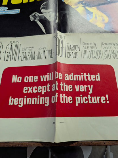 Psycho (Re-Release) (1969) Original Folded One Sheet Movie Poster - view 3