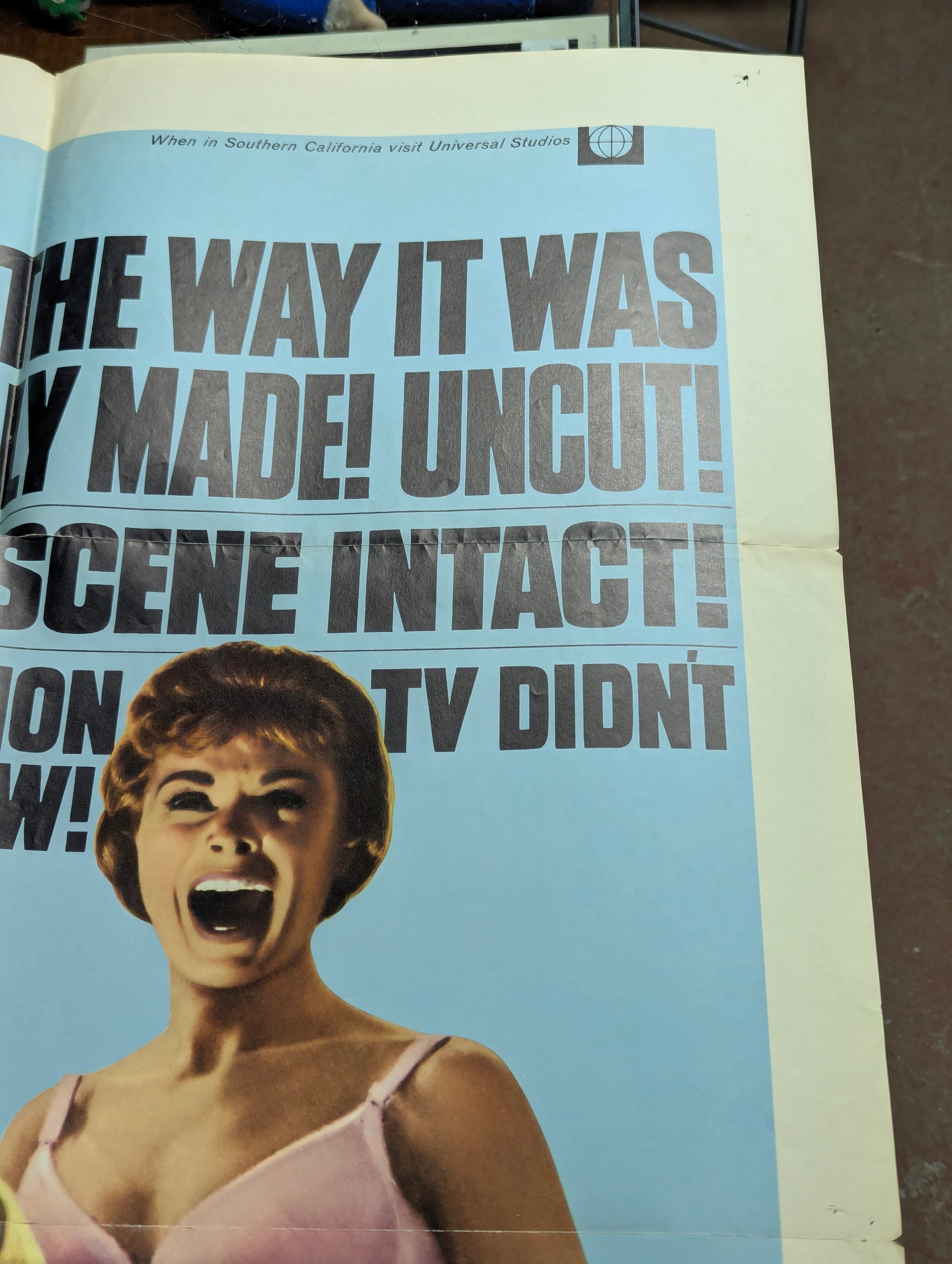 Psycho (Re-Release) (1969) Original Folded One Sheet Movie Poster - view 5