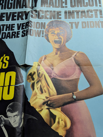 Psycho (Re-Release) (1969) Original Folded One Sheet Movie Poster - view 7