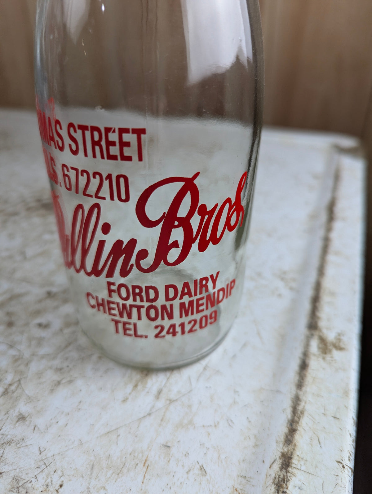 Pullin Bros Ford Dairy Pint UK Milk Bottle - view 3