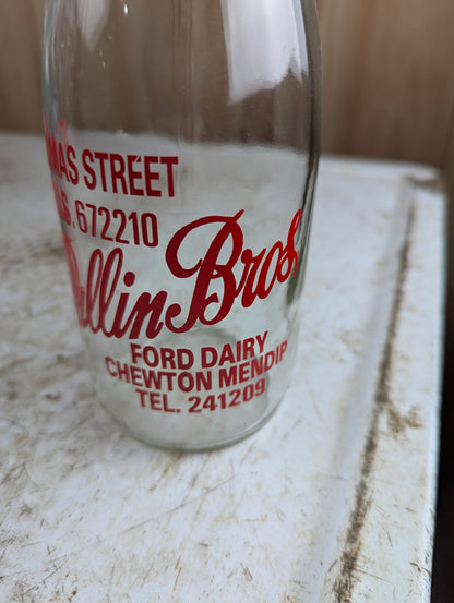 Pullin Bros Ford Dairy Pint UK Milk Bottle - view 3