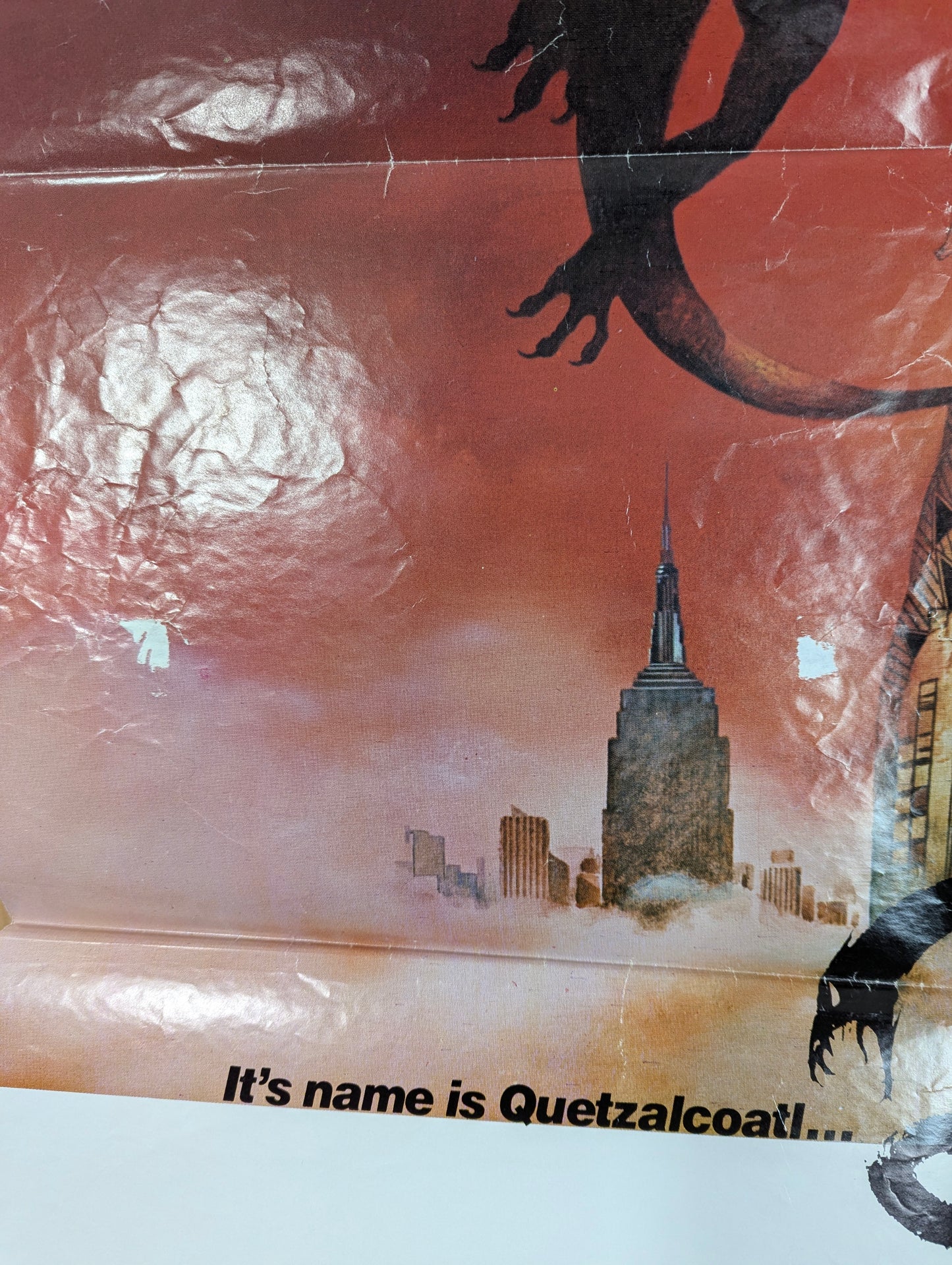 Q, The Winged Serpent (1982) Original Folded One Sheet Movie Poster - view 6