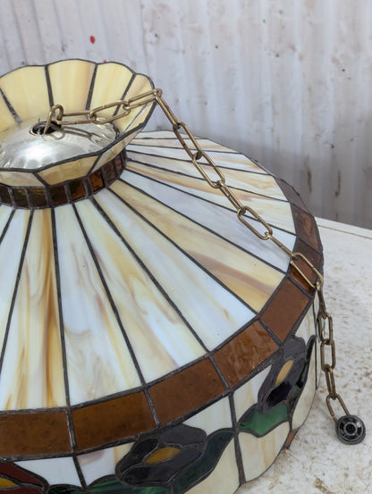 Retro Leaded Glass Hanging Lamp Shade - view 3
