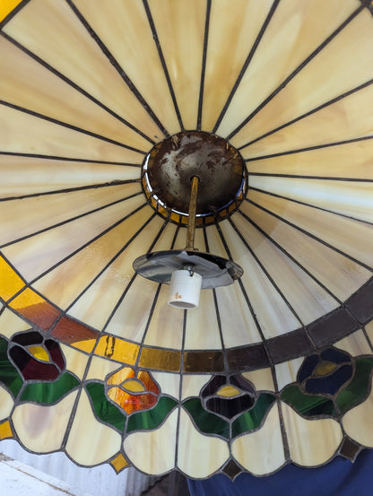 Retro Leaded Glass Hanging Lamp Shade - view 6