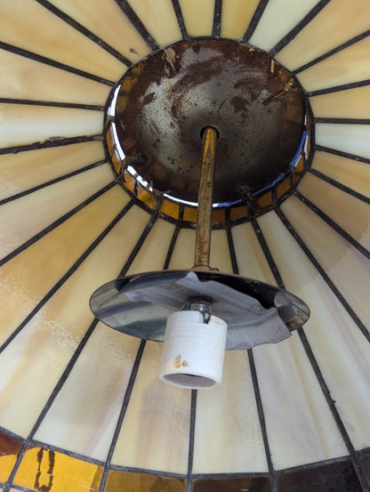Retro Leaded Glass Hanging Lamp Shade - view 7