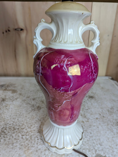 Retro Painted Ceramic Table Lamps with Shades - view 3