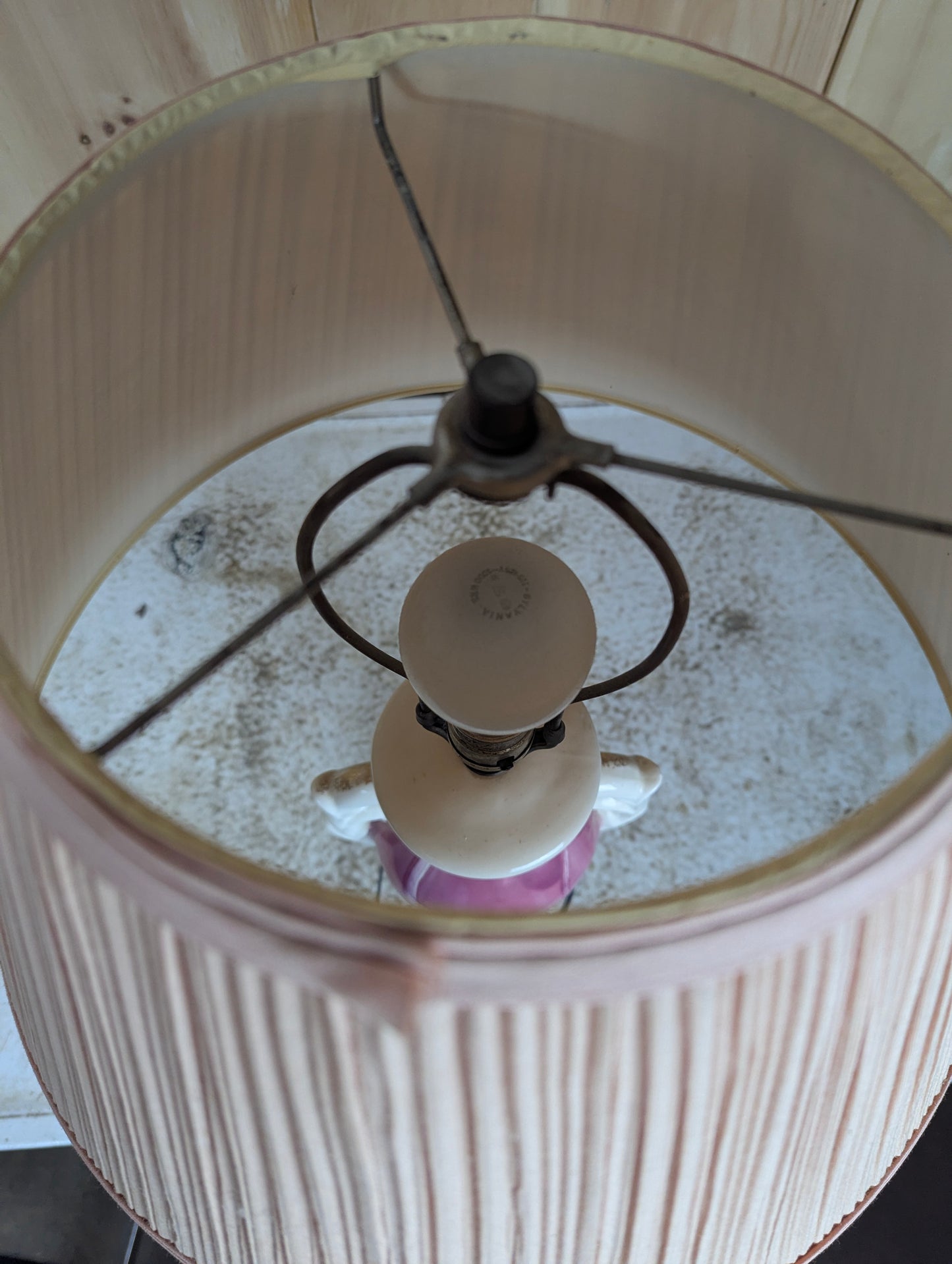 Retro Painted Ceramic Table Lamps with Shades - view 8