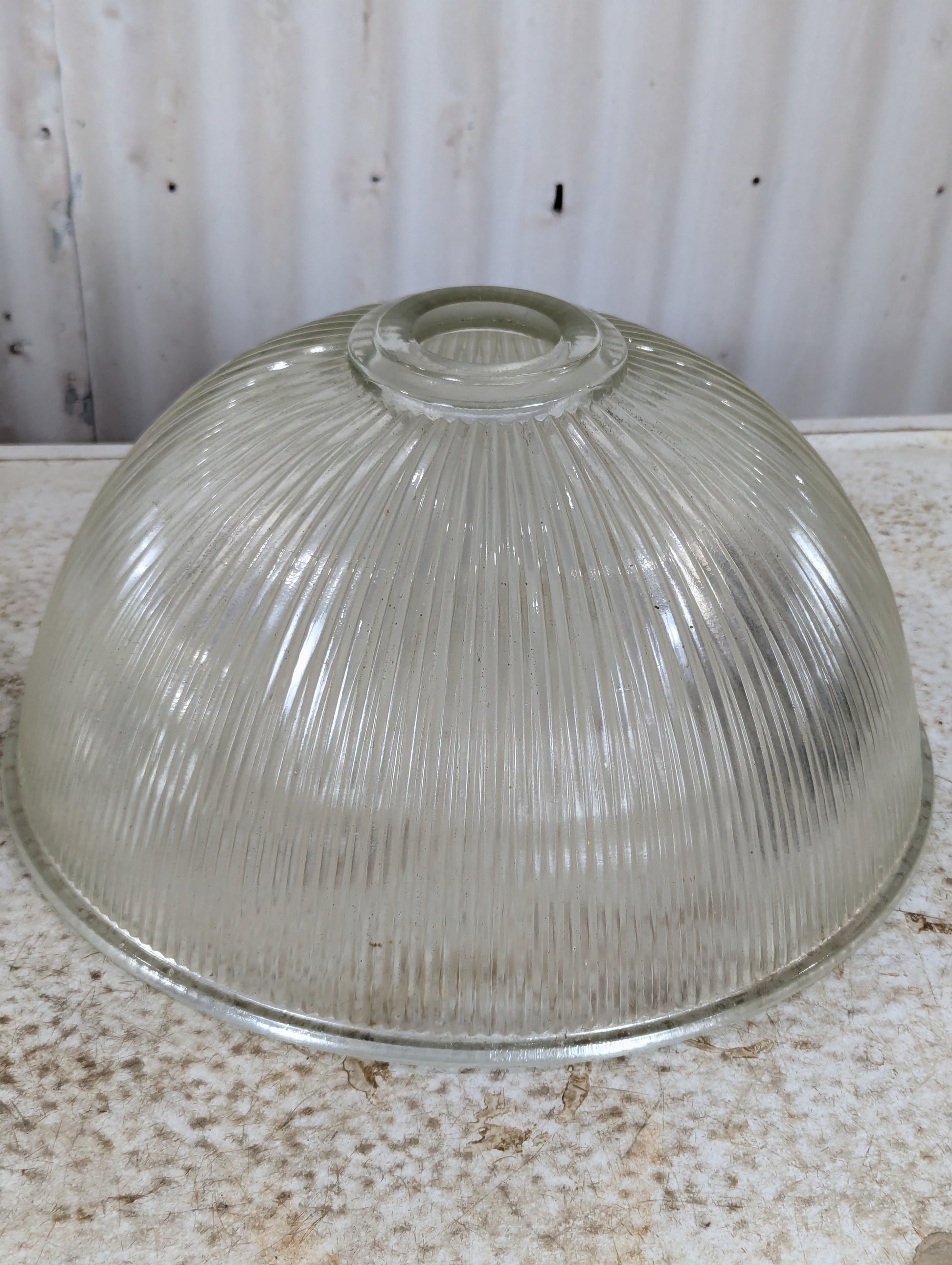 Ribbed Clear Glass Industrial Light Shades - view 3