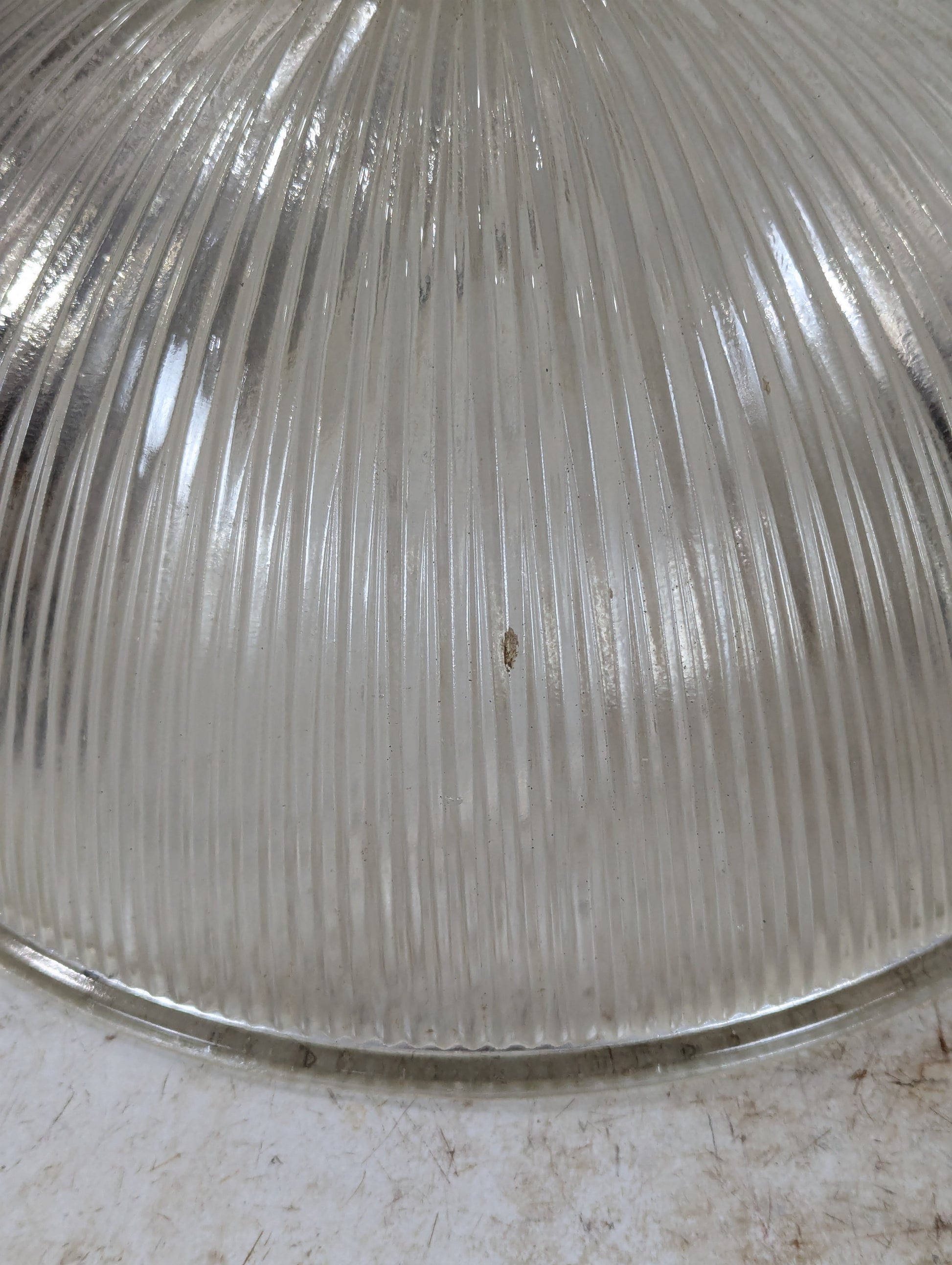 Ribbed Clear Glass Industrial Light Shades - view 4