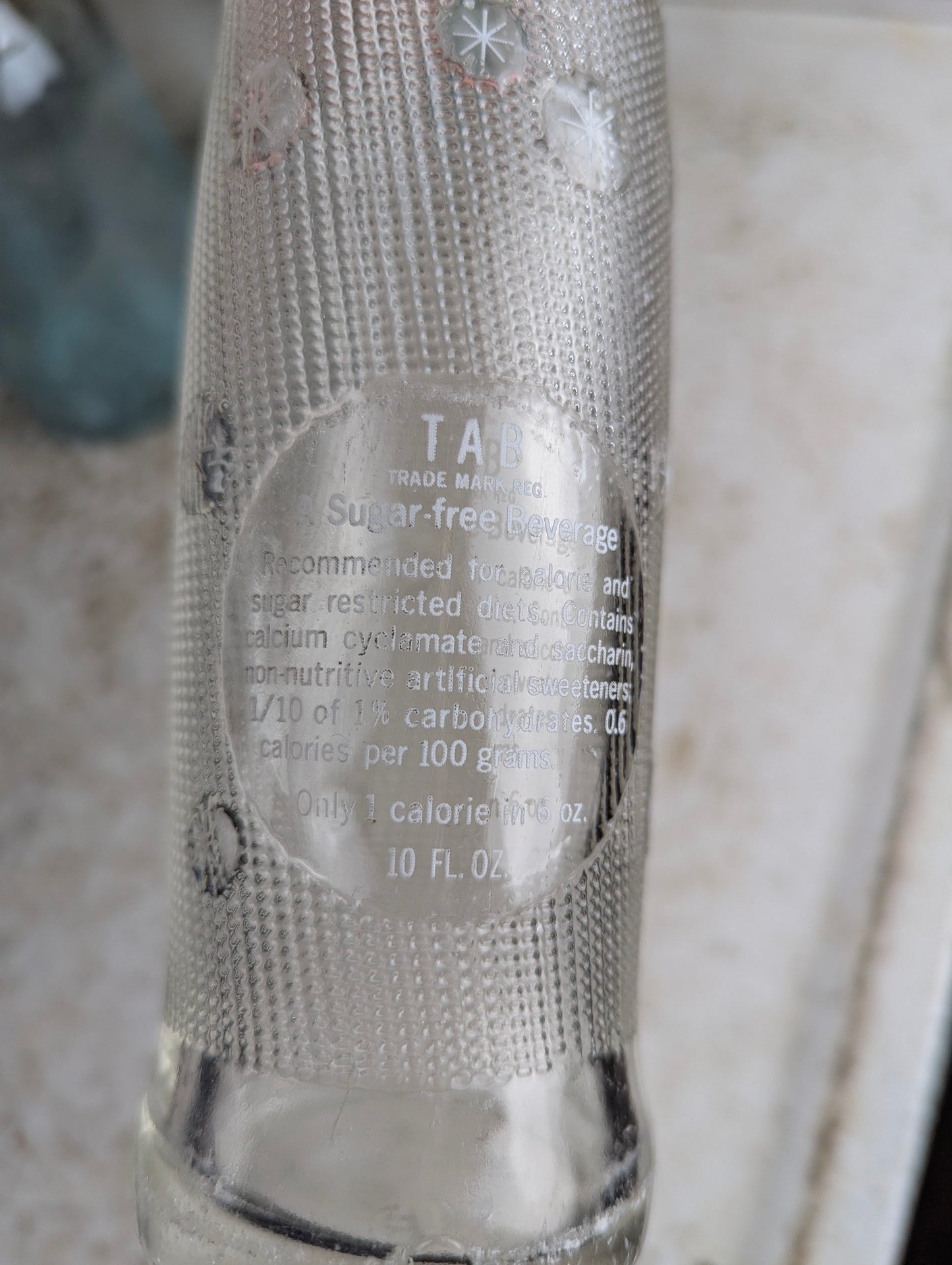 Vintage Tab Soda Bottle