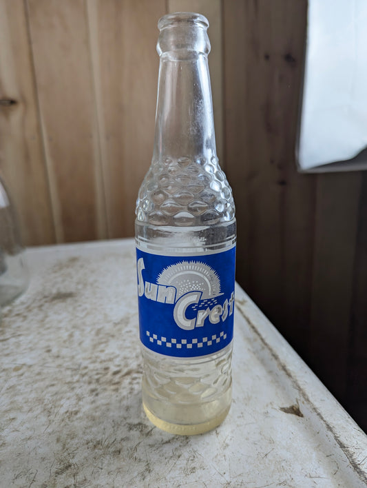 Vintage Sun Crest 10oz ACL Soda Bottle