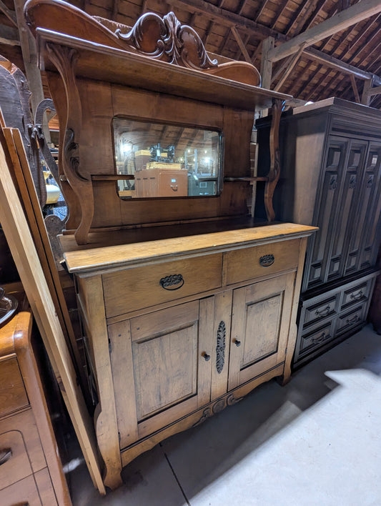 Antique Cabinet with Mirror