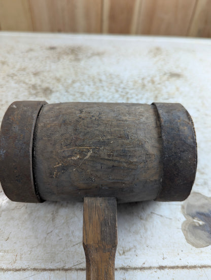 Rustic Primitive Reinforced Wood Mallet