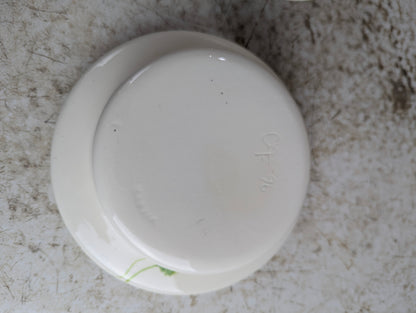 Round Ivy Pattern Ceramic Covered Butter Dish - view 3