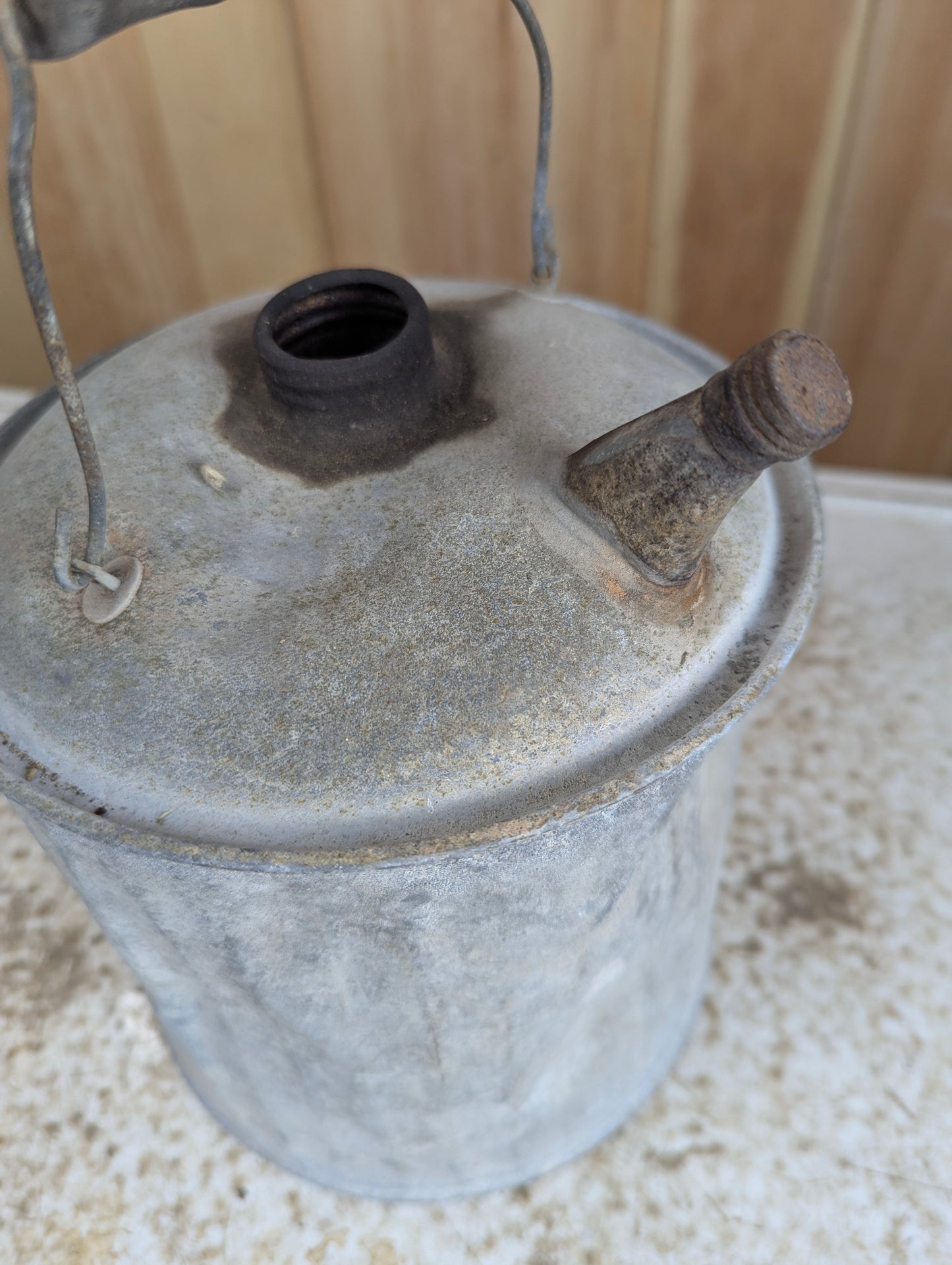 Rustic Galvanized Fuel Can - view 2